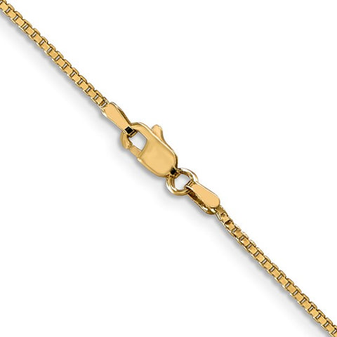 14K 1.2mm 18 Inch Box Chain