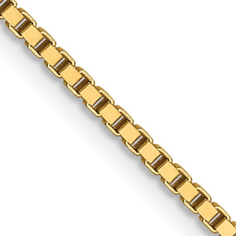 14K 1.2mm 18 Inch Box Chain