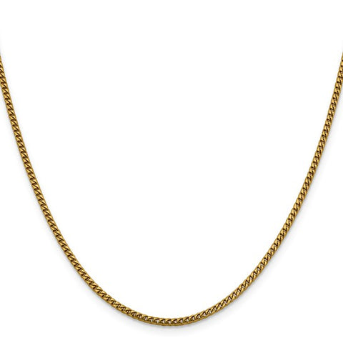 14K 2mm Franco 20 Inch Chain