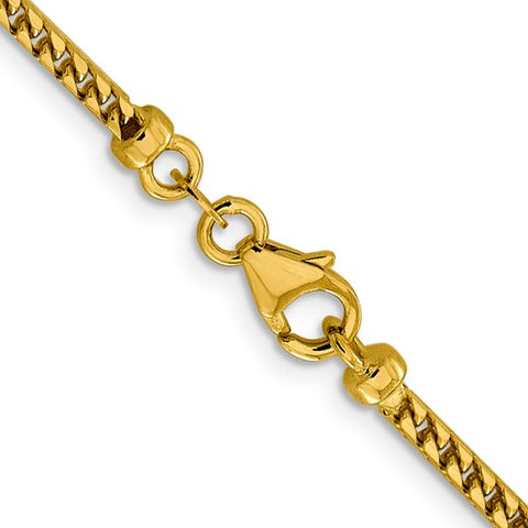 14K 2.4mm Franco 20 Inch Chain