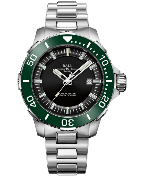 Ball Engineer Hydrocarbon Green Ceramic Bezel 42mm DM3002A-S4CJ-BK
