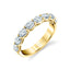 14KT WHITE GOLD OVAL CUT DIAMOND HALF-WAY BAND