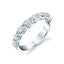 14KT WHITE GOLD OVAL CUT DIAMOND HALF-WAY BAND