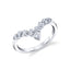 Sylvie Round Diamond Chevron Wedding Band B118