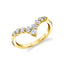 Sylvie Round Diamond Chevron Wedding Band B118