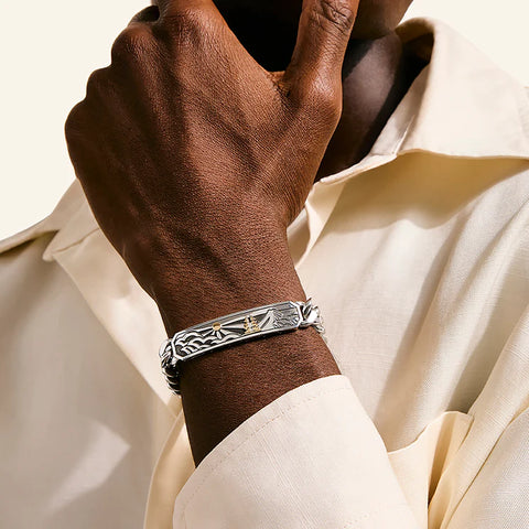 John Hardy Legends ID Bracelet, Gold, Sterling Silver, 11MM BUZZ98986