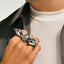 John Hardy Legends Three Finger Ring, Sterling Silver, Gemstones RMS604151YSBSPTS