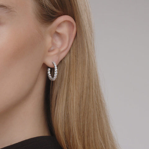 KWIAT 18K Diamond Hoop Earrings .08CTTW E-15927-0-DIA-18KY