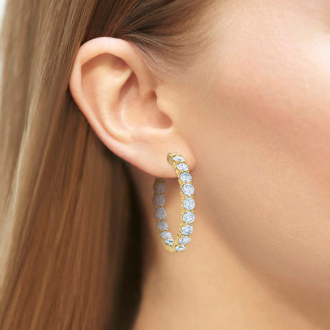 KWIAT 18KT Diamond Hoop Earrings .15CTTW E-15933-0-DIA-18KY