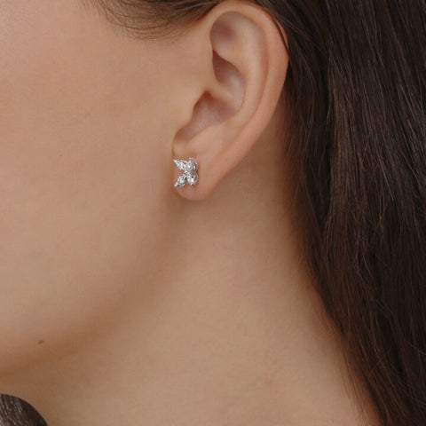 KWIAT 18KT Sunburst X Diamond Earrings E-2177-0-DIA-18KW