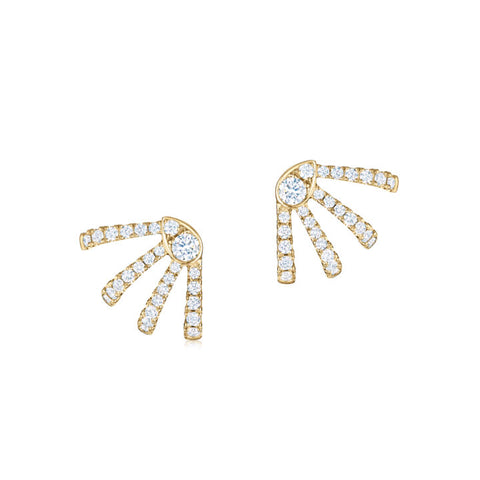 KWIAT 18KT White Gold Round Diamond Wrap Earrings E-2506-0-DIA-18KW