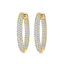 KWIAT 18KT Moonlight Oval Pave Diamond Hoop Earrings E-2584-0-DIA-18KY