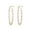 KWIAT 18KT Starry Night Round and Marquise Diamond Hoop Earrings E-2612-0-DIA-18KW
