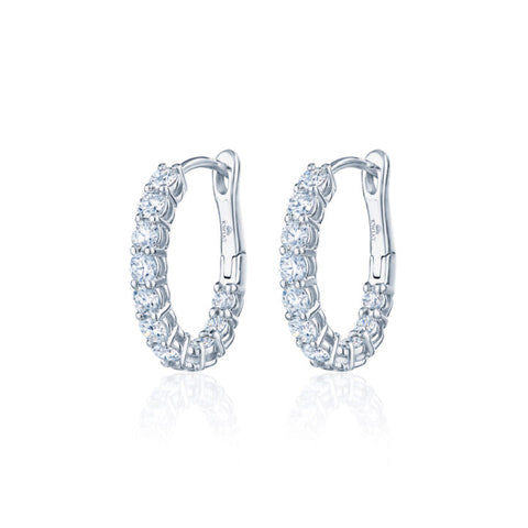 KWIAT 18KT Petite Diamond Hoop Earrings E-2695-0-DIA-18KY