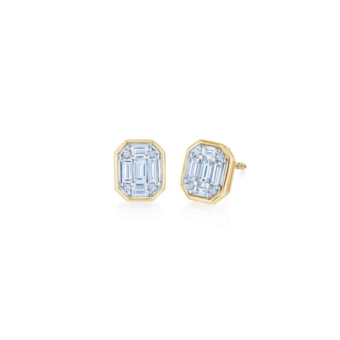 KWIAT 18KT Sunburst Diamond Earrings E-2703-0-DIA-18KY