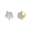 KWIAT 18K Lyric 5 Row Diamond Huggie Earrings E-2813-0-DIA-18KW