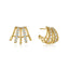 KWIAT 18KT Lyric Alternating Five-Row Huggie Diamond Earrings E-2936-0-DIA-18KY