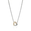 John Hardy Essential Heart Link Necklace, Sterling Silver, Gold, Diamonds, 1.5MM NZZP989722DI
