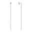Marquise Shaped Diamond Stud Earrings with Threader Post/Chain