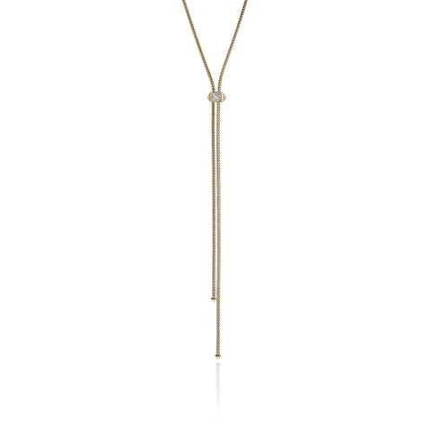 John Hardy Icon Stud Lariat, Gold, Diamonds, 1.8MM 	NGGX972042DI