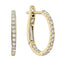 Oval Inside/Out Diamond Hoop Earrings