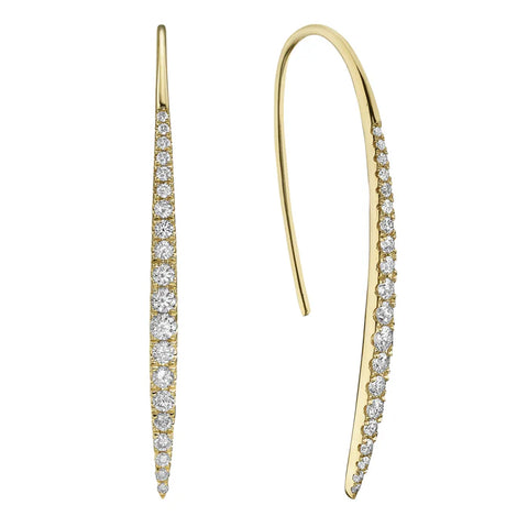 Stick-Style Diamond Earrings