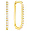 Rectangular Diamond Hoop Earrings