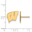 14k Yellow Gold University of Wisconsin Letter W Small Post Earrings