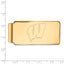 14k Yellow Gold University of Wisconsin Letter W Money Clip