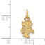 14k Yellow Gold University of Wisconsin Badger Extra Small Pendant