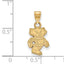 14k Yellow Gold University of Wisconsin Badger Small Pendant