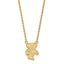 14k Yellow Gold University of Wisconsin Badger Large Pendant w/ 18" Necklace
