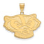 14k Yellow Gold University of Wisconsin Badger Large Pendant
