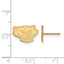 14k Yellow Gold University of Wisconsin Badger Extra Small Post Earrings