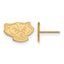 14k Yellow Gold University of Wisconsin Badger Extra Small Post Earrings
