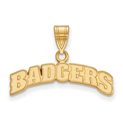 14k Yellow Gold University of Wisconsin Badgers Medium Pendant