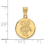 14k Yellow Gold University of Wisconsin Badger Medium Disc Pendant