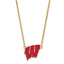 Sterling Silver Gold-plated University of Wisconsin Motion W Pendant w/ 18" Necklace