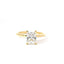 14KT YELLOW GOLD HIDDEN HALO SOLITAIRE RING FOR  1.5CT EMERALD CUT CENTER STONE 140-08437