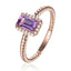 Luvente 14kt Rose Gold Amethyst/Diamond Ring R06541-AM.R