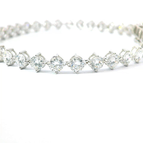 14KT WHITE GOLD 7CTW ROUND DIAMOND TENNIS BRACELET KB35554-RD-7.00CT-VJ
