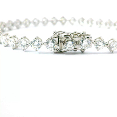 14KT WHITE GOLD 7CTW ROUND DIAMOND TENNIS BRACELET KB35554-RD-7.00CT-VJ
