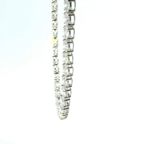 18KT WHITE GOLD ROUND DIAMOND LINE NECKLACE 165-00498