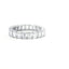 18KT WHITE GOLD 4.48CTW EMERALD CUT ETERNITY BAND KR30842EM-4.25CT-VJ