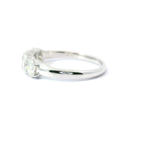 14KT WHITE GOLD 1CTW OVAL 5 STONE RING KR34490-OV-1.00ct-VJ