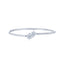 KWIAT 18KT Bypass Bangle with Diamond Caps B-19501W-0-DIA-18KW