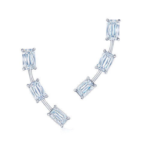KWIAT 18KT Starry Night Ear Climbers with Ashoka Diamonds E-2396-0-DIA-18KW