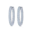 KWIAT 18KT Moonlight Oval Pave Diamond Hoop Earrings E-2584-0-DIA-18KY