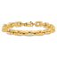 Leslie's 14K Yellow Gold Polished and Textured Fancy Link Bracelet 7.5 Inch 440-02608