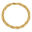 14k Polished and Textured Fancy Link 7.5 Inch Bracelet